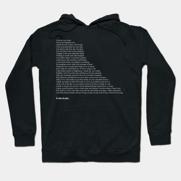 Frida Kahlo Quotes Hoodie by qqqueiru